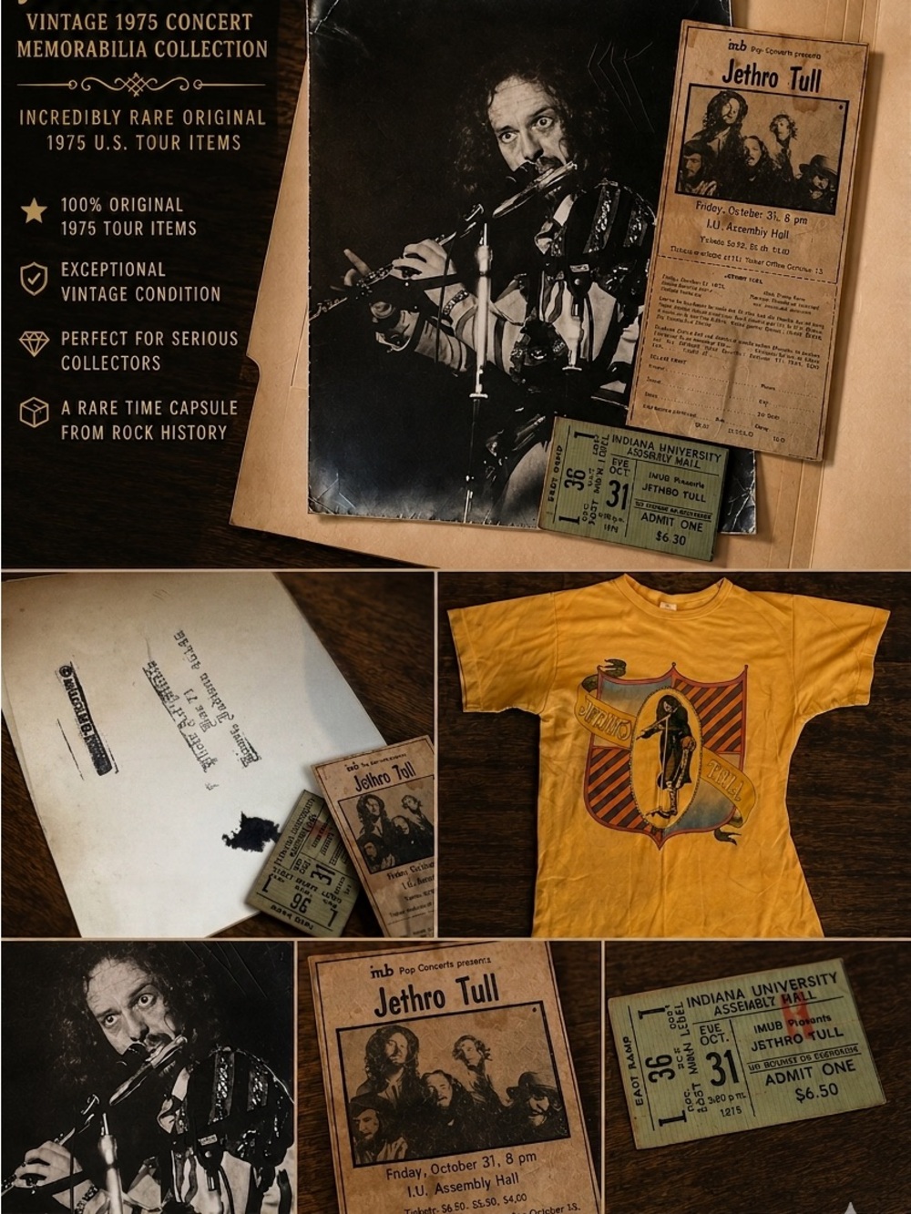 Vintage 1975 Jethro Tull Memorabilia Collection